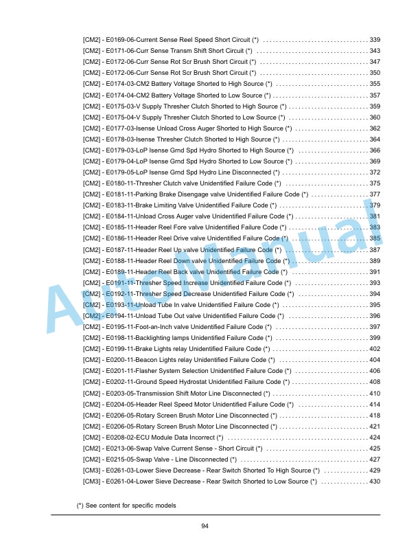 New Holland CR9090, CX8080, CX8090 Elevation Tier 4A Combine Service Manual 47712621-4