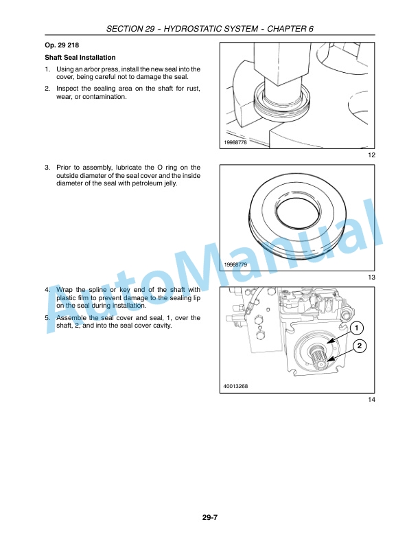 New Holland CR920, CR940, CR960, CR970 Combine Repair Manual 87600556-5