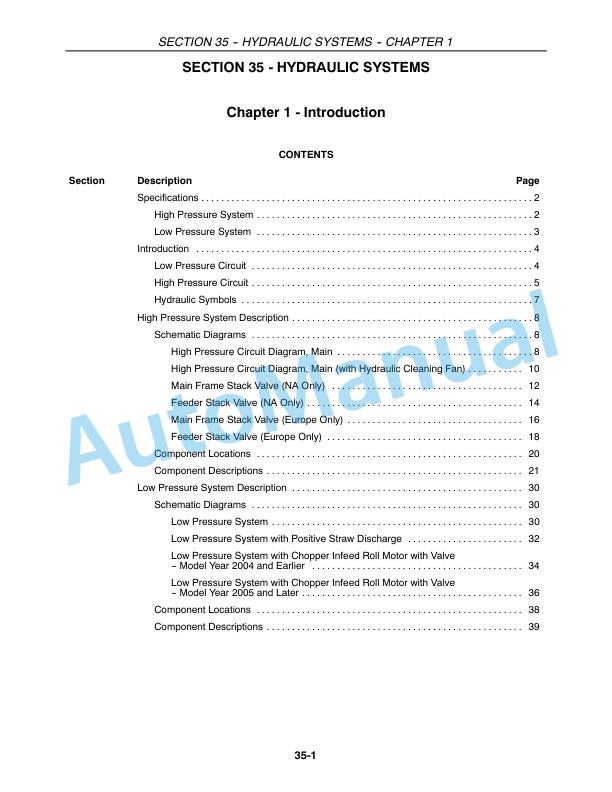 New Holland CR920, CR940, CR960, CR970 Combine Repair Manual 87600557-2