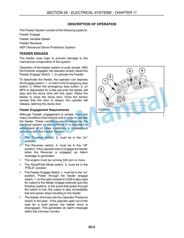 New Holland CR920, CR940, CR960, CR970 Combine Repair Manual 87600561-3