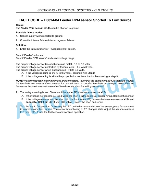 New Holland CR920, CR940, CR960, CR970 Combine Repair Manual 87600563-2