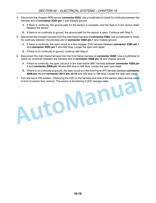 New Holland CR920, CR940, CR960, CR970 Combine Repair Manual 87600564-2