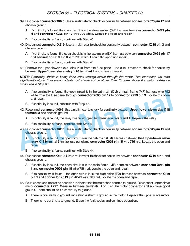 New Holland CR920, CR940, CR960, CR970 Combine Repair Manual 87600565-3