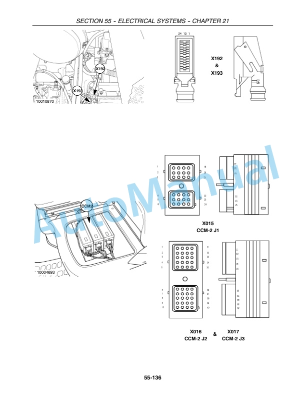 New Holland CR920, CR940, CR960, CR970 Combine Repair Manual 87600565-5