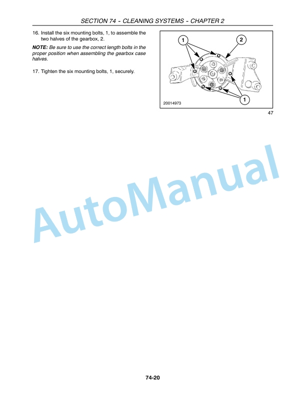 New Holland CR920, CR940, CR960, CR970 Combine Repair Manual 87600568-3