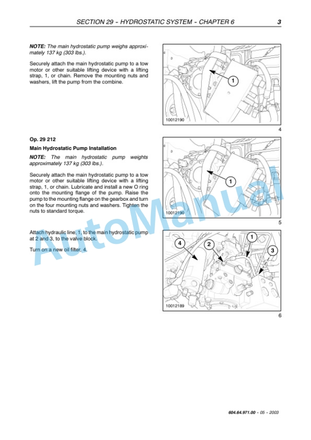 Alternative view of New Holland CR920, CR940, CR960, CR970, CR980 Combine Repair Manual 6046497100