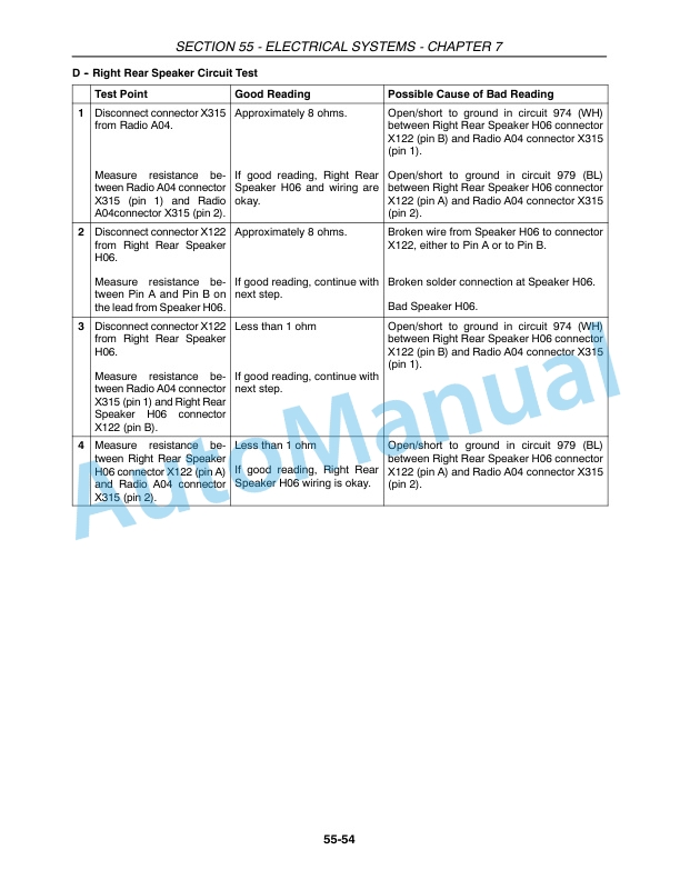 New Holland CR940, CR960, CR970 Combine Repair Manual 87682457-4
