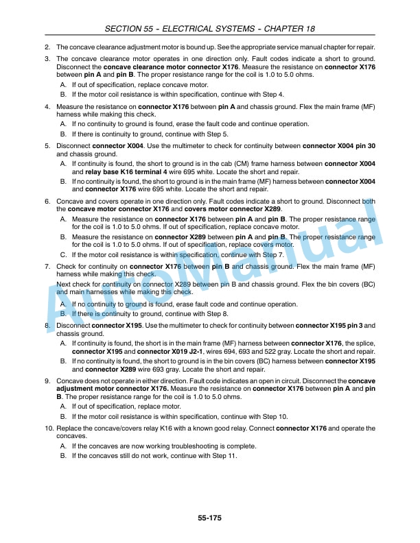 New Holland CR940, CR960, CR970 Combine Repair Manual 87682459-4