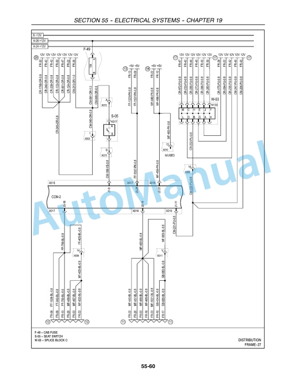 New Holland CR940, CR960, CR970 Combine Repair Manual 87682460-2