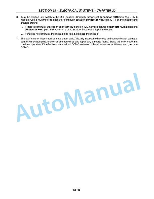 New Holland CR940, CR960, CR970 Combine Repair Manual 87682461-2