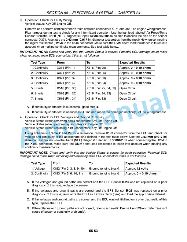 New Holland CR940, CR960, CR970 Combine Repair Manual 87682463-3