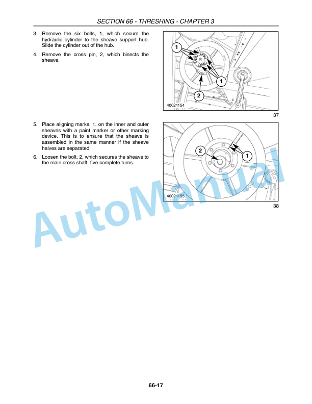 New Holland CR940, CR960, CR970 Combine Repair Manual 87682464-5