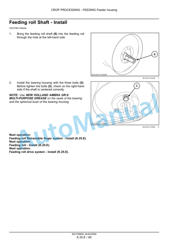 New Holland CSX7000 Service Manual 84210989A-5