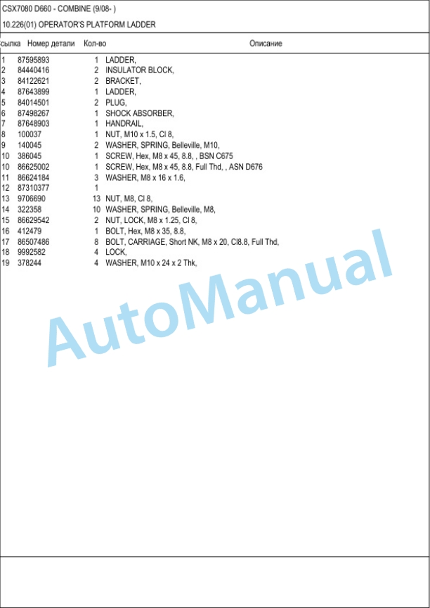 New Holland CSX7080 D660 Combine Operation and Maintenance Manual-4