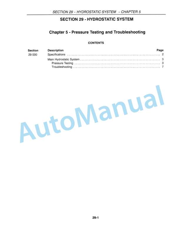New Holland CX Series Repair Manual 86978875-5