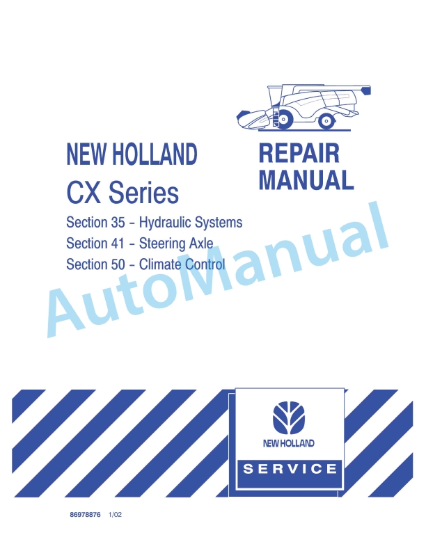 New Holland CX Series Repair Manual 86978876
