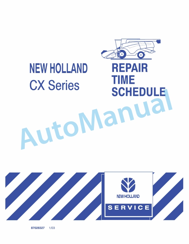 New Holland CX Series Repair Manual 87028327