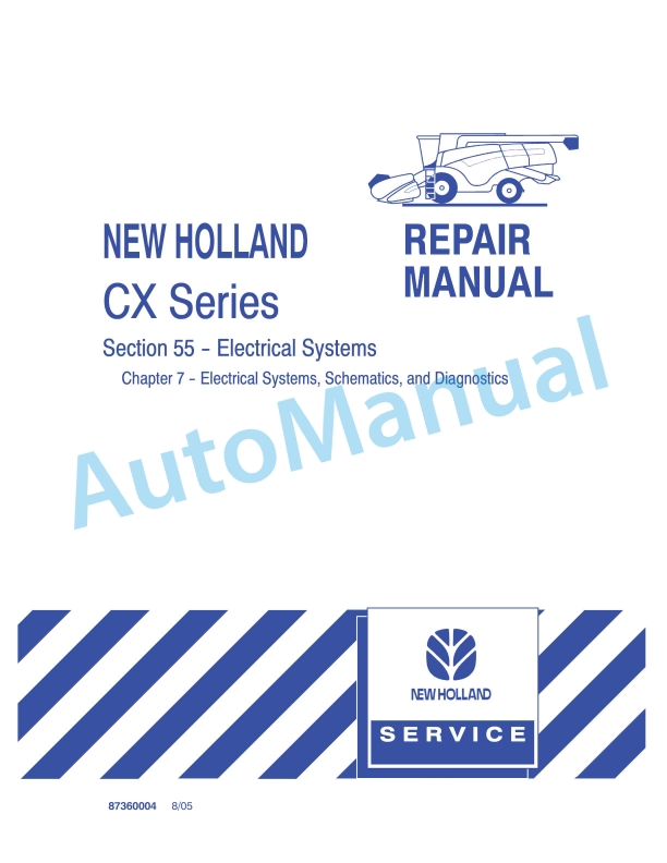 New Holland CX Series Repair Manual 87360004
