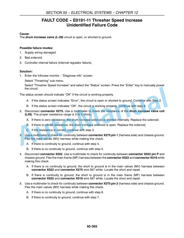 New Holland CX Series Repair Manual 87360008-4