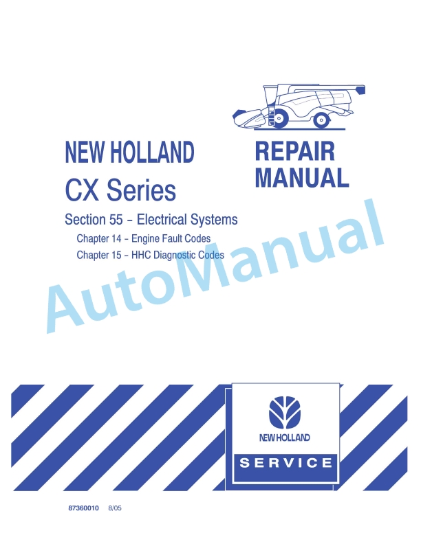 New Holland CX Series Repair Manual 87360010