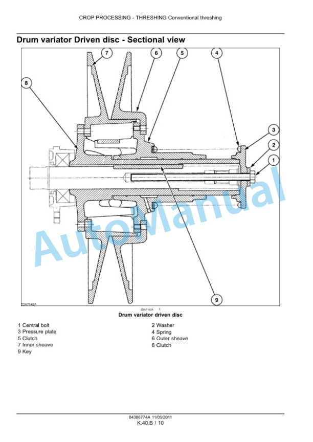 New Holland CX5000, CX6000 Series Combine Service Manual 84386774A-5