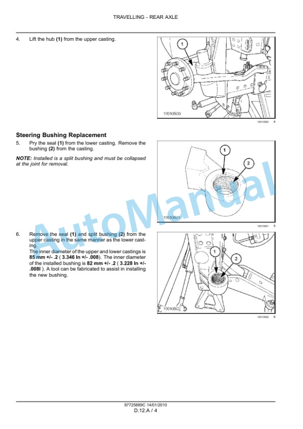 New Holland CX8030 - CR9090 Elevation Combine Repair Manual 87725889B1-3