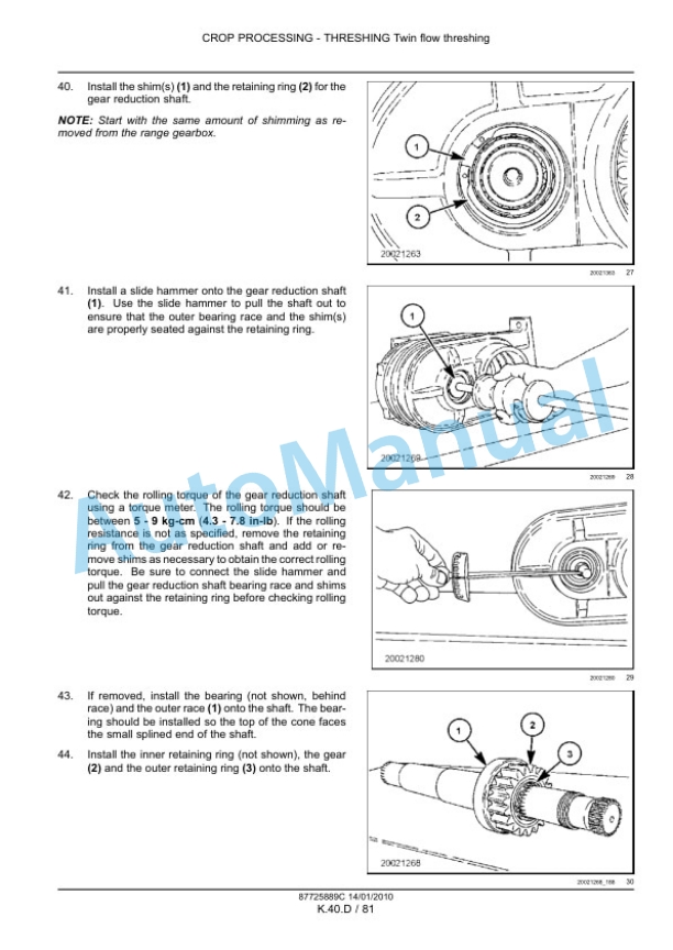 New Holland CX8030 - CR9090 Elevation Combine Service Manual 87725889C-5