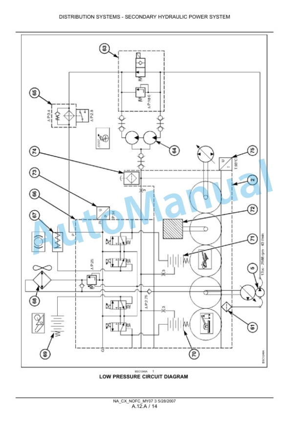 New Holland CX8070, CX8080, CX8090 Combine Repair Manual 87690998-4