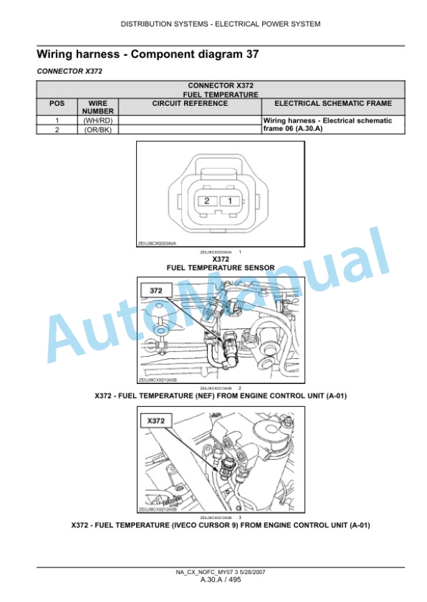New Holland CX8070, CX8080, CX8090 Combine Repair Manual 87691000-3