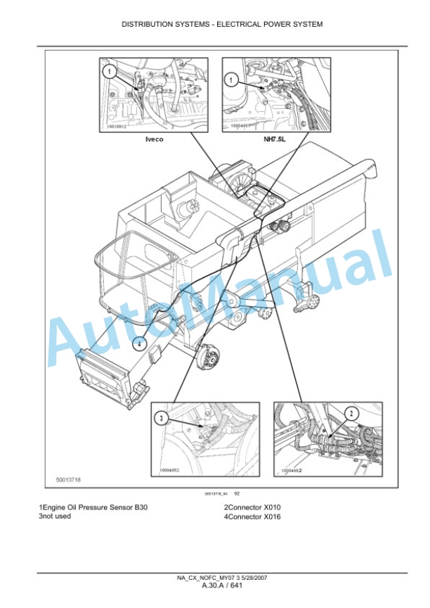 New Holland CX8070, CX8080, CX8090 Combine Repair Manual 87691000-5