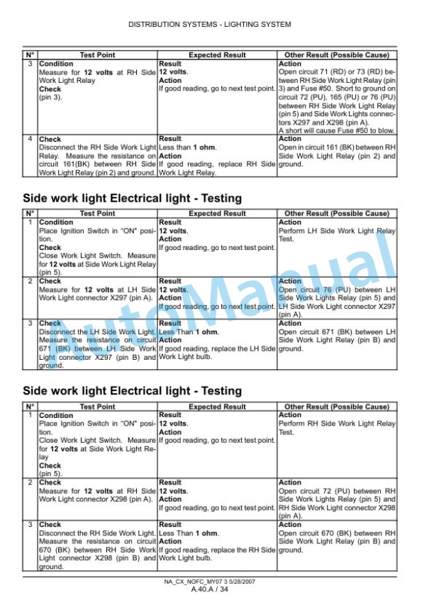 New Holland CX8070, CX8080, CX8090 Combine Repair Manual 87691001-3