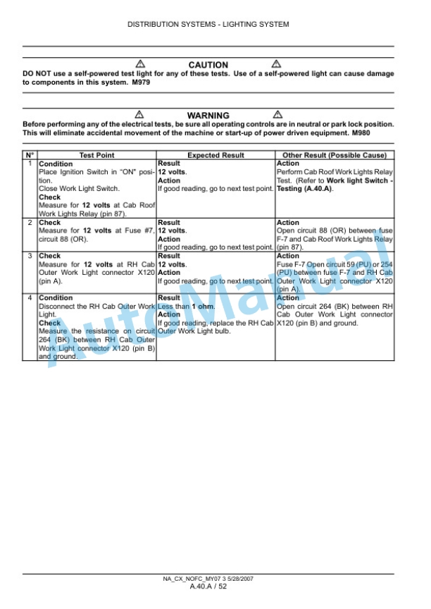 New Holland CX8070, CX8080, CX8090 Combine Repair Manual 87691001-4