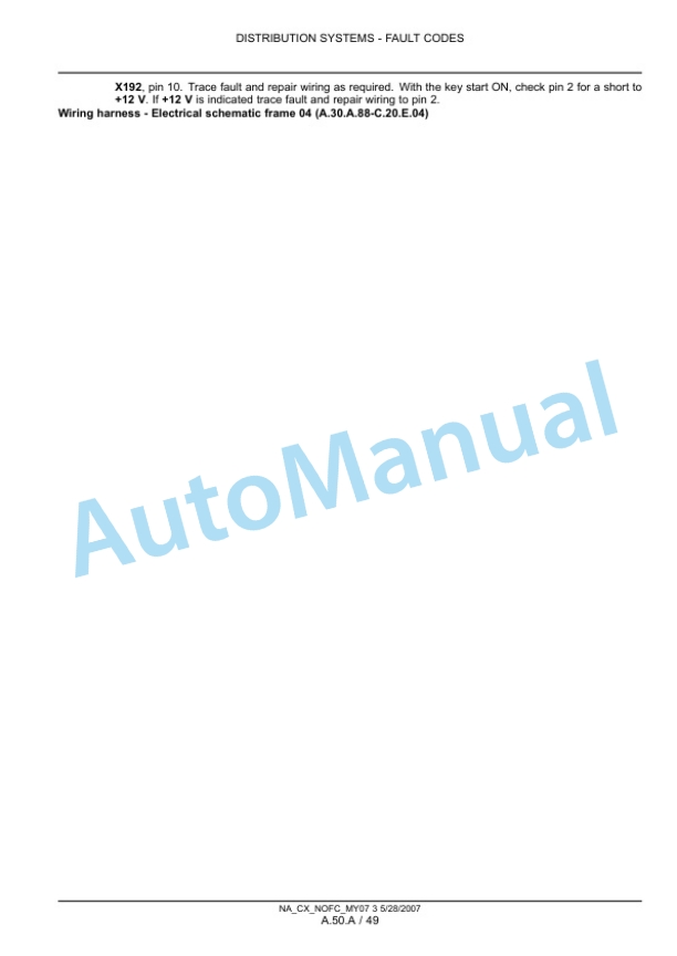 New Holland CX8070, CX8080, CX8090 Combine Repair Manual 87691002-2
