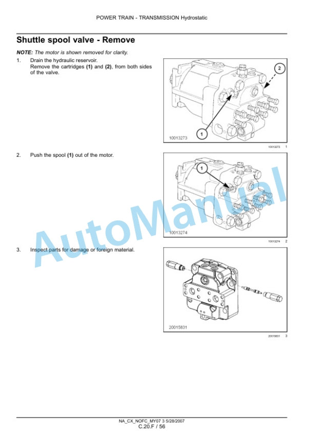 New Holland CX8070, CX8080, CX8090 Combine Repair Manual 87691007-4