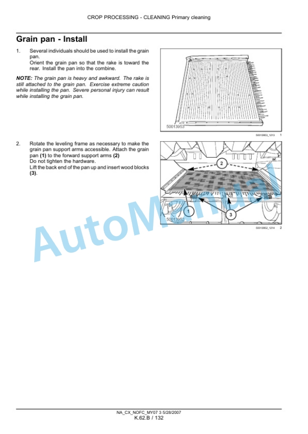 New Holland CX8070, CX8080, CX8090 Combine Repair Manual 87691011-3