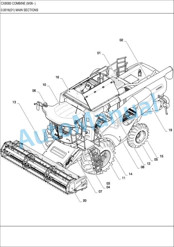 New Holland CX8080 Combine Operation and Maintenance Manual