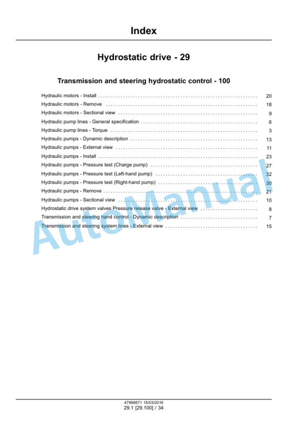Alternative view of New Holland D140B Crawler Dozer Service Manual 47998871
