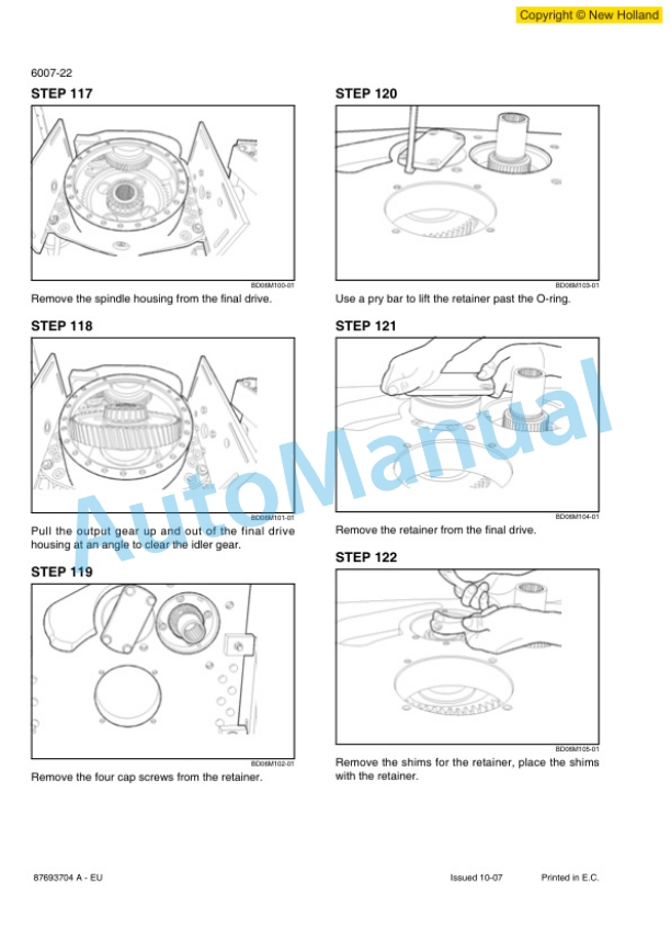 New Holland D150B Crawler Repair Manual 87693704A-EU-4