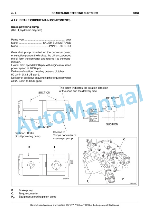 New Holland D180 Crawler Dozer Workshop Manual 6041352200-3