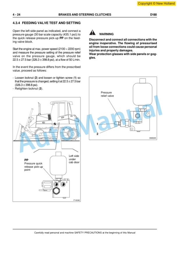New Holland D180 Crawler Dozer Workshop Manual 6041352200EN-4
