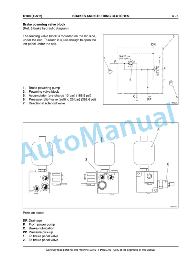 New Holland D180 Tier 2 Crawler Dozer Workshop Manual 6040239001-3
