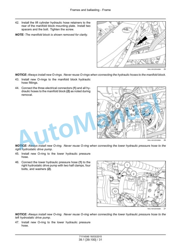 Alternative view of New Holland D180C Crawler Dozer Service Manual 71114549