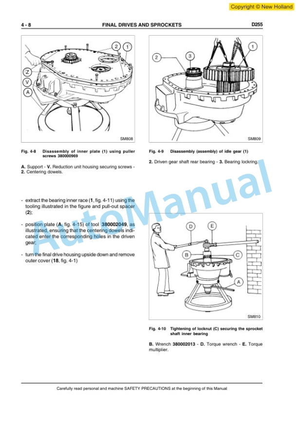 New Holland D255 Crawler Dozer Service Manual 84568074A-4