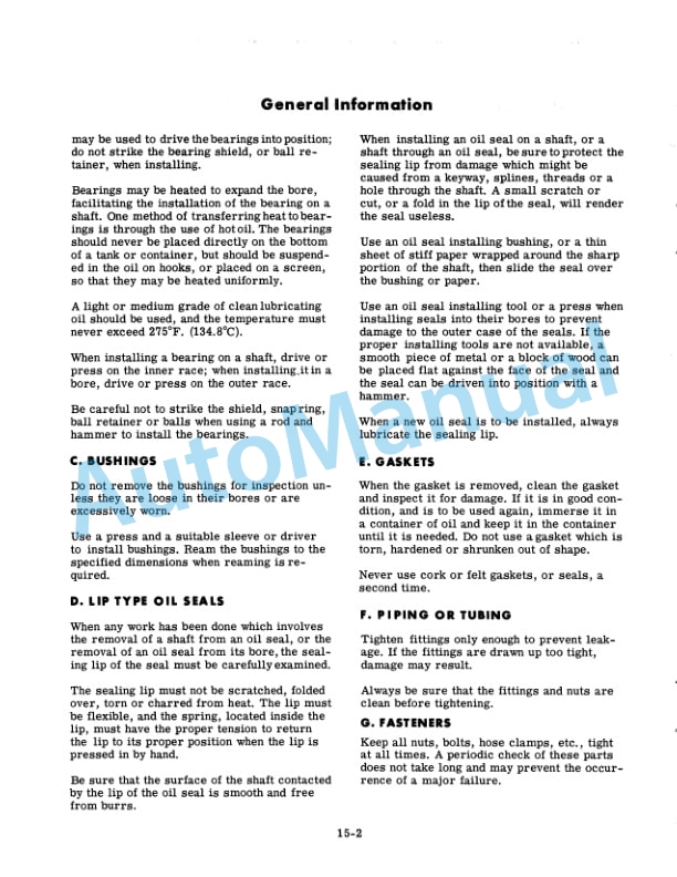 Alternative view of New Holland D262 Engine Service Manual 70667141