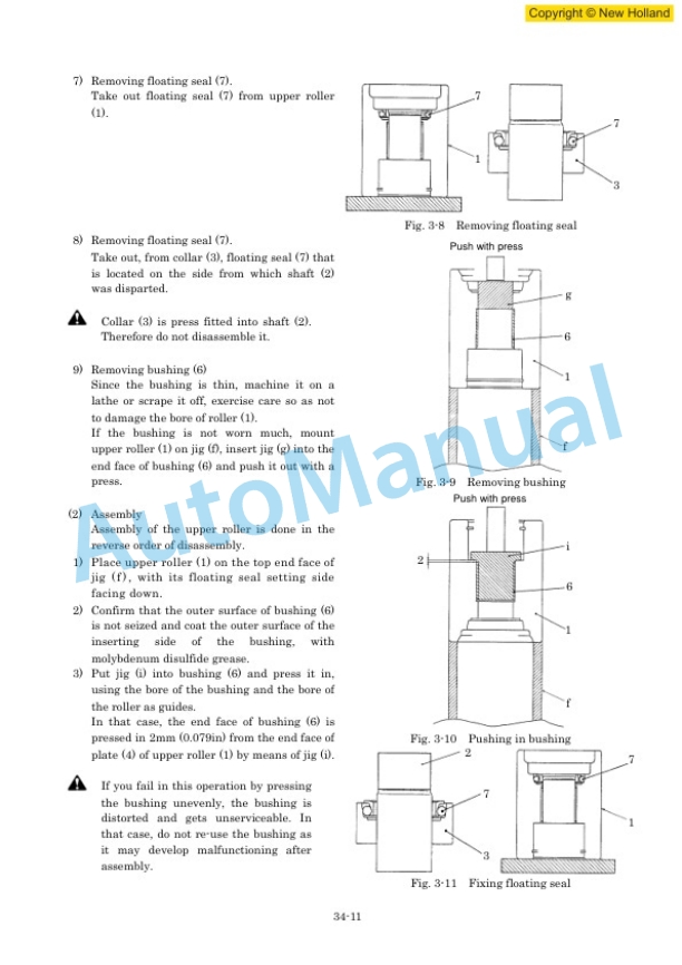 New Holland E115SR, E135SR Excavator Workshop Manual 60413426-4