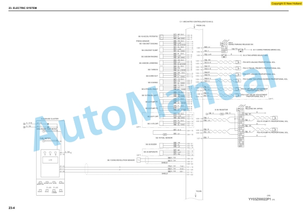 Alternative view of New Holland E135BSR Mini Excavator Service Manual 87743920A