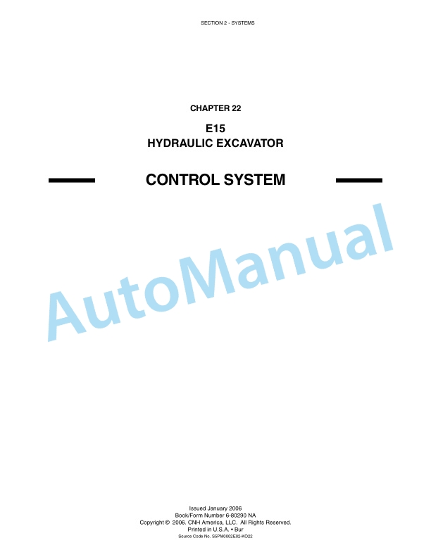 New Holland E15 Compact Excavator Service Manual 87360157NA-3