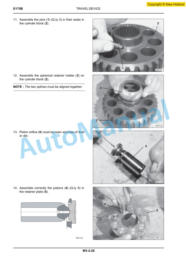 New Holland E175B, E195B ROPS Tier III Crawler Excavator Workshop Manual 87690582A-5