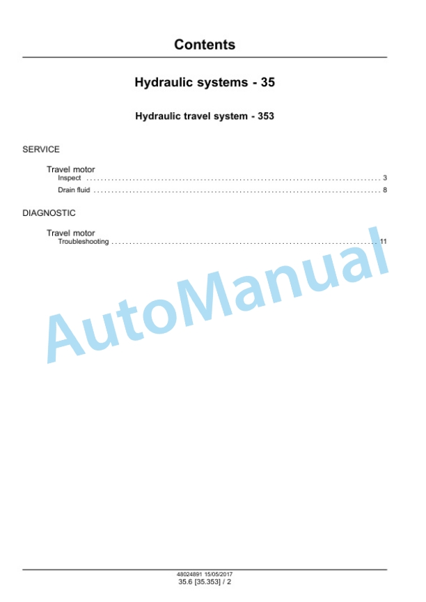 New Holland E175C EVO Crawler Excavator Service Manual 48024891-2