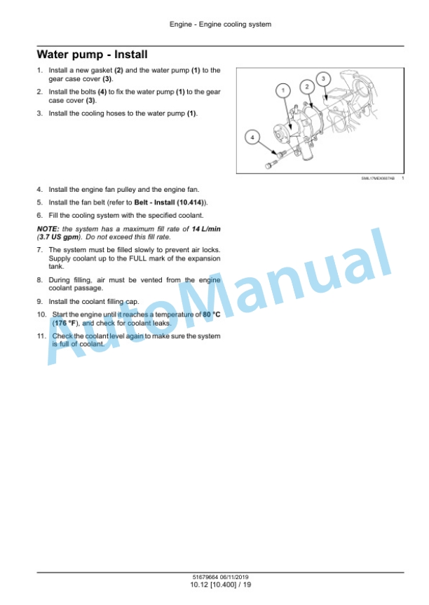 Alternative view of New Holland E17C Mini Excavator Service Manual 51679664